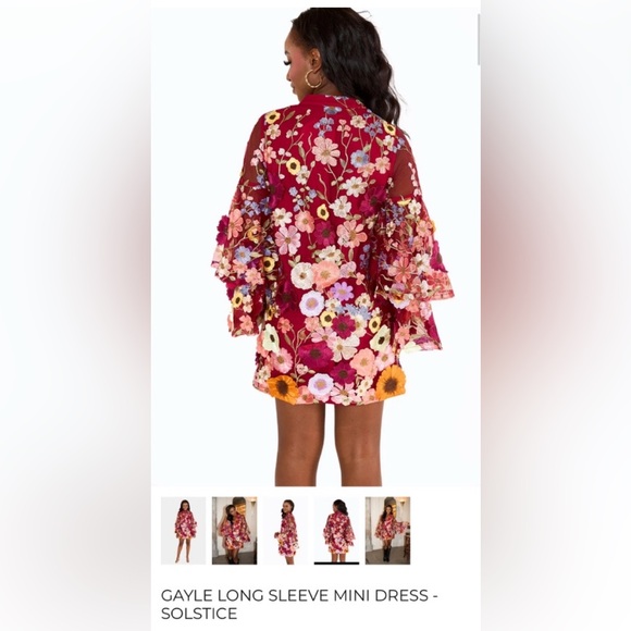 Buddy Love Floral Embroidered Mini Dress - Multicolor - Picture 3 of 5